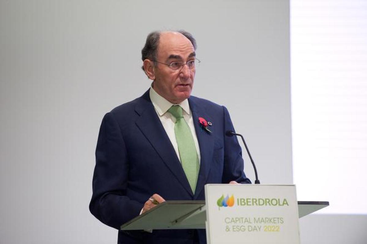 El presidente de Iberdrola, Ignacio Sánchez Galán, en el Capital Markets Day 2022.