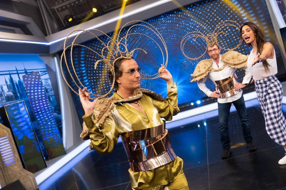 Josie y Pablo Motos durante la sección de Pilar Rubio ayer, en 'El Hormiguero'