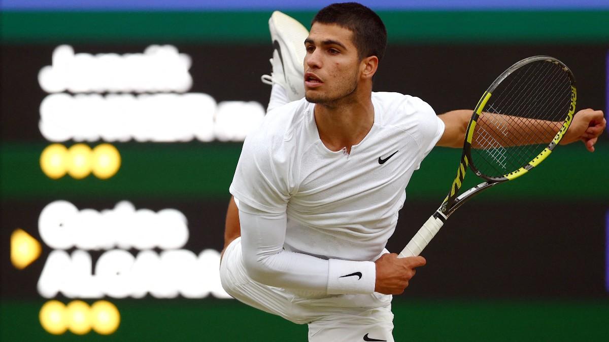 Carlos Alcaraz, en la central del All England Club