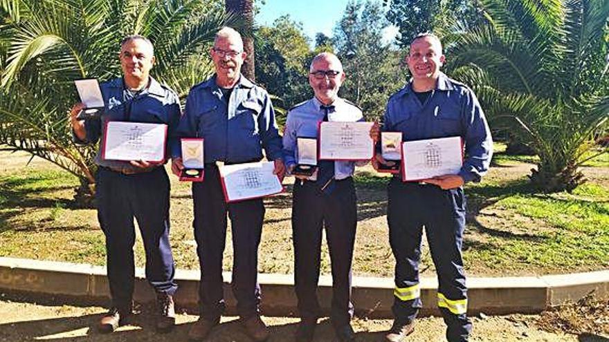 Premien la trajectòria de 4 bombers d&#039;Arbúcies