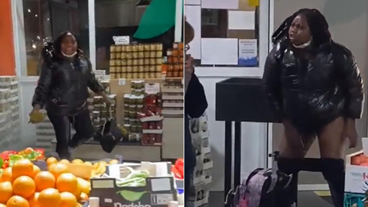 Una mujer orina en pleno supermercado