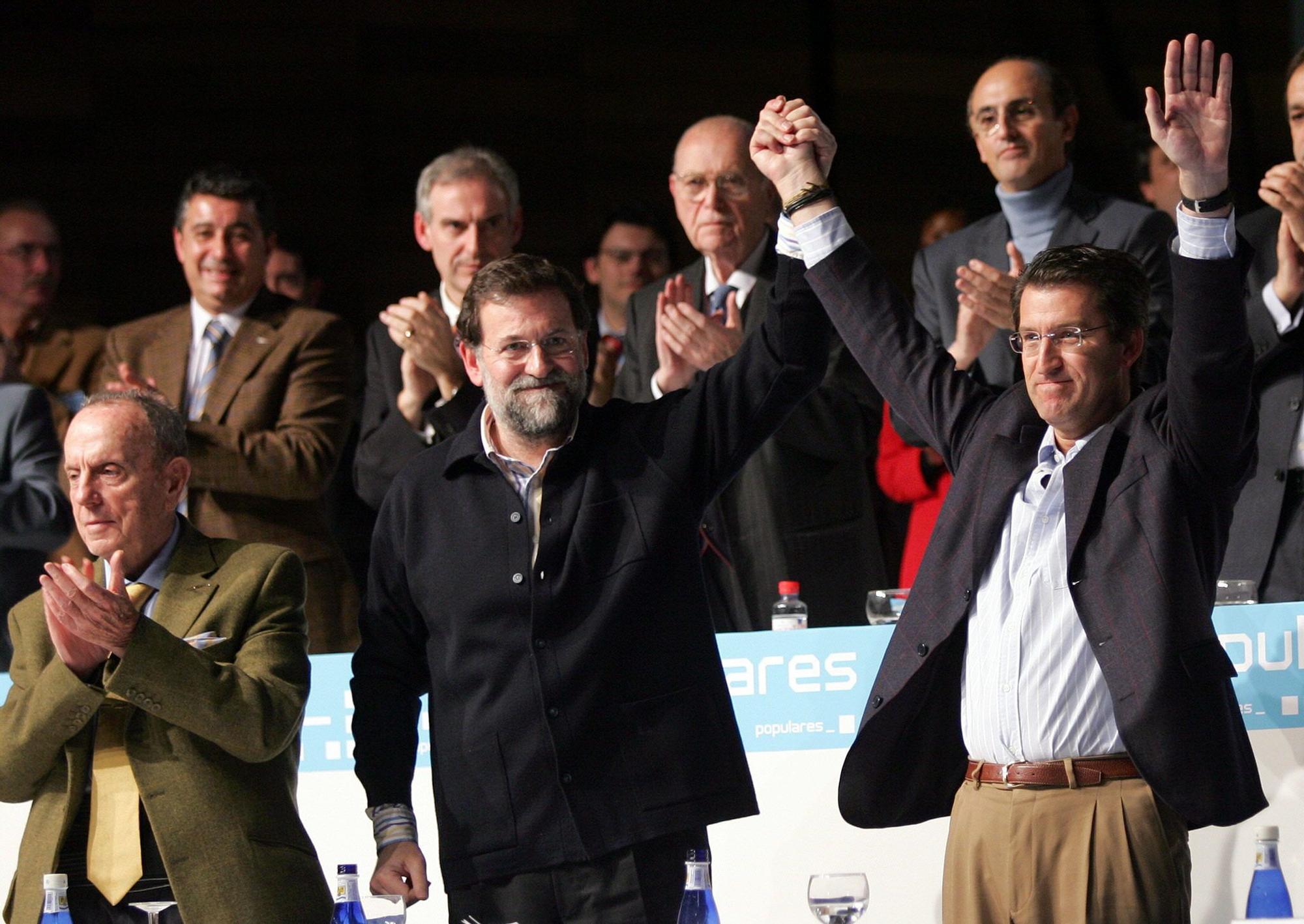 Cuando Alberto Núñez Feijóo sucedió a Fraga como líder de los populares gallegos