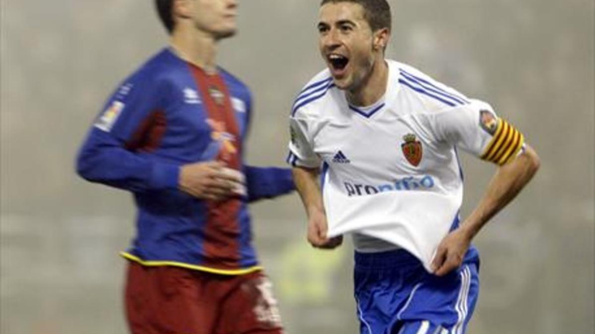 El futbolista Gabi, cuando jugaba en el Zaragoza.