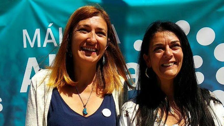 Ysabel Torralbo y Rosa Galindo, que encabezan la candidatura de Málaga Ahora.