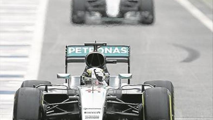 Solo siete milésimas entre Lewis Hamilton y Nico Rosberg