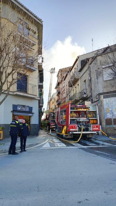 Incendi en un bloc de pisos de Sallent