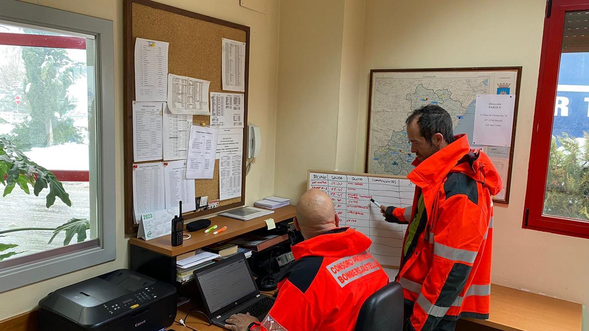 El parque de bomberos de Morella centraliza los recursos.