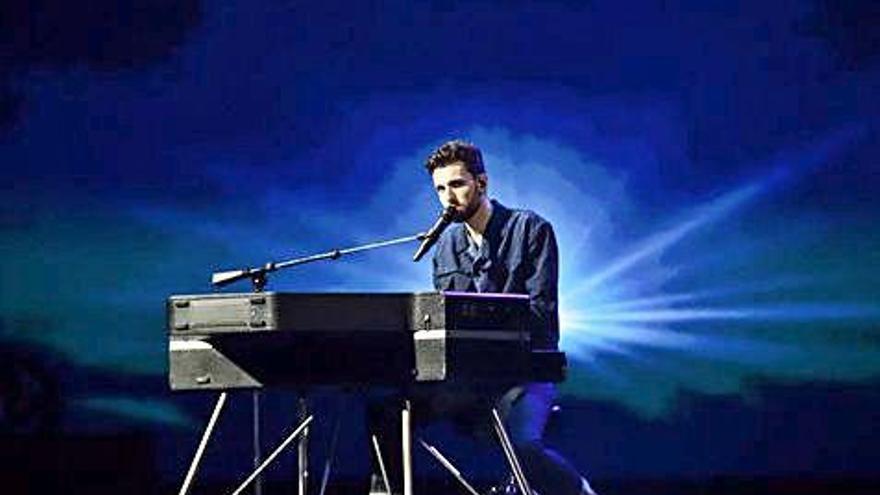 El representante holandés Duncan Laurence, el martes, en el primer ensayo.