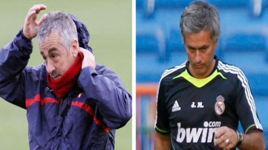 Manuel Preciado y José Mourinho.