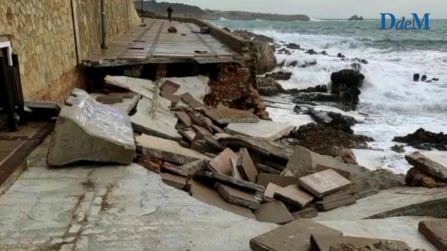 La borrasca 'Gloria' destruye el paseo marítimo de Cala Gat