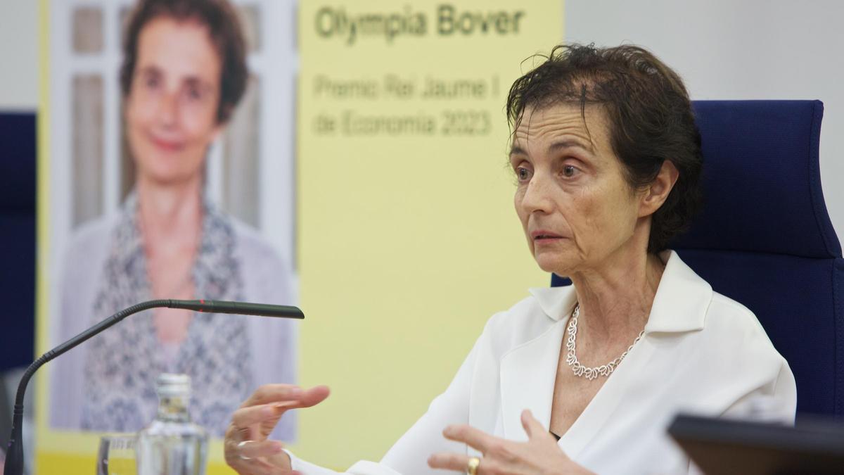 La economista Olympia Bover, este lunes en Alicante
