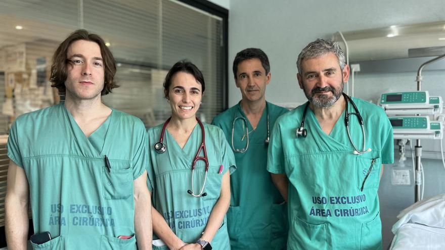 Los cardiólogos de la unidad de coronarias, Diego Iglesias, Rosa Agra, Pedro Rigueiro y García Acuña/cedida