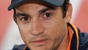 El piloto catalán Dani Pedrosa durante la rueda de prensa de este jueves en Sachsenring 