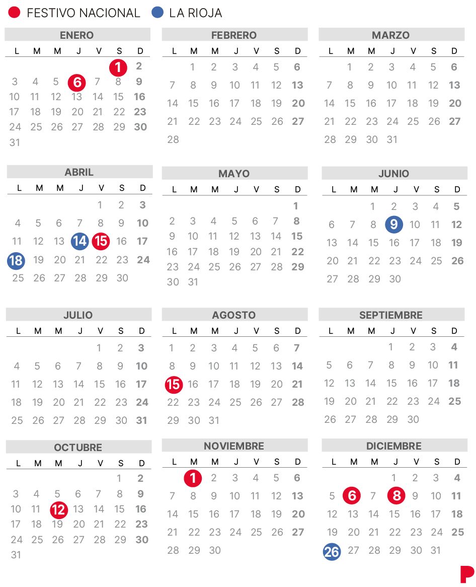 Calendario laboral La Rioja 2022
