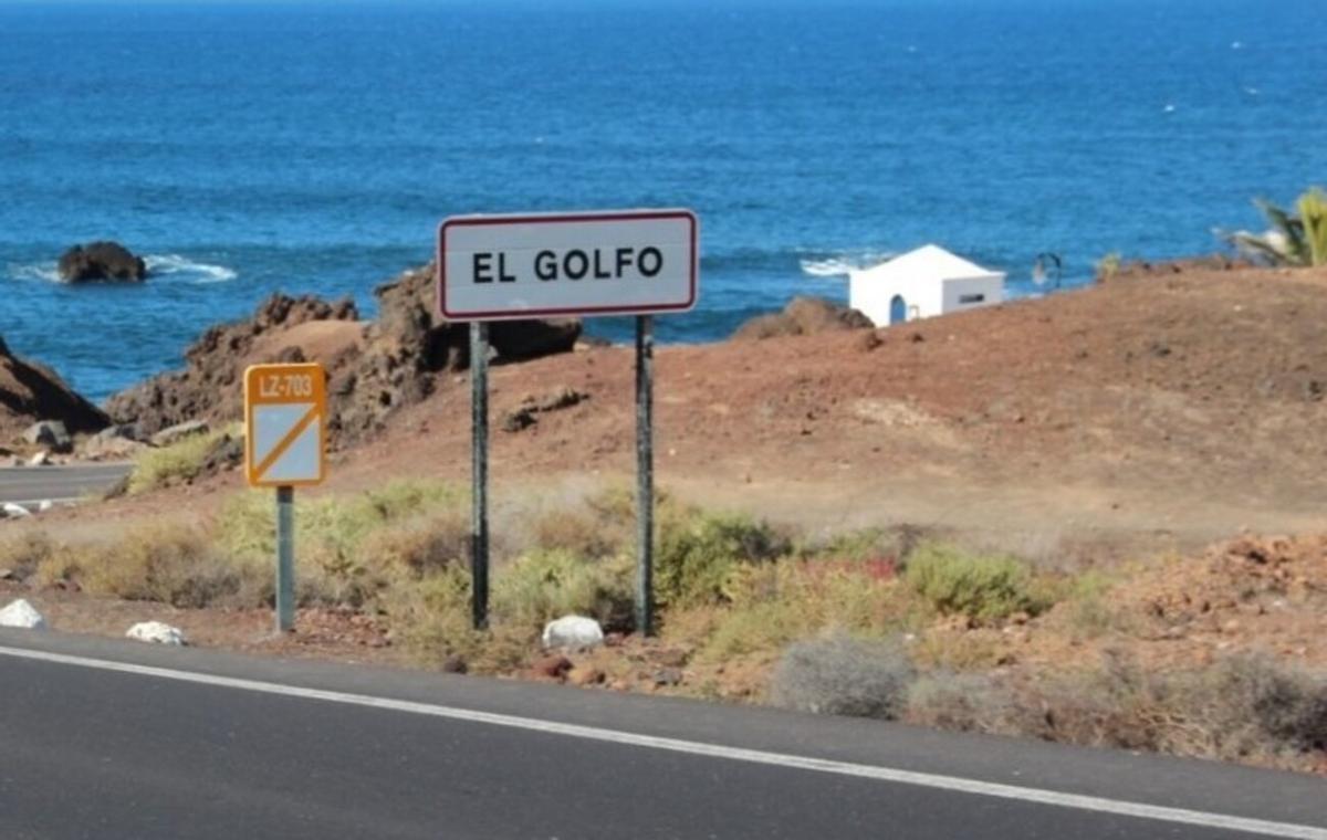 Entrada al pueblo de El Golfo, en el municipio lanzaroteño de Yaiza