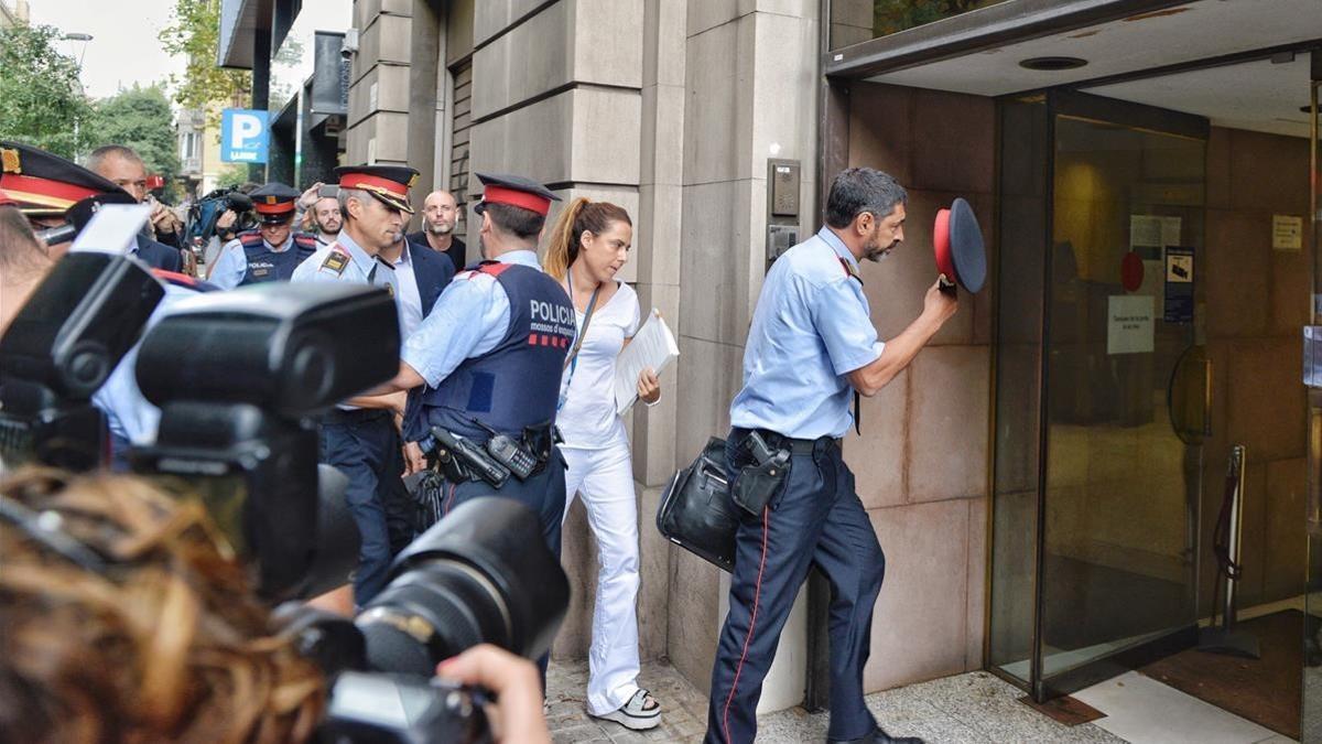 El major de los Mossos, Joan Carles Trapero, entra en la Fiscalía.