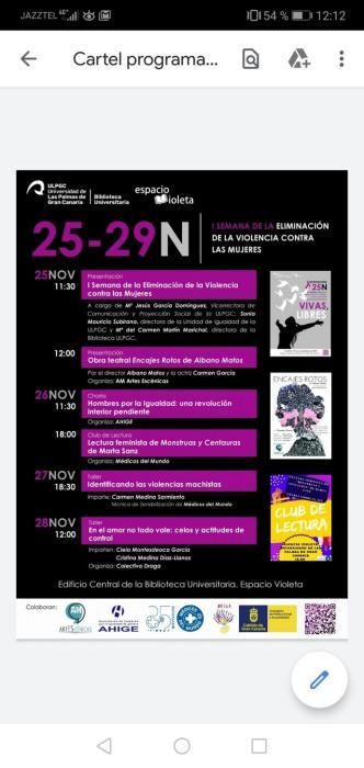 Agenda semanal feminista Akelarre en Canarias