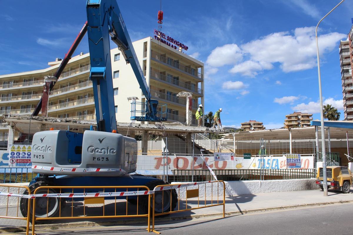 La estructura de la Tasca El Pollo desaparecerá en cuestión de días.