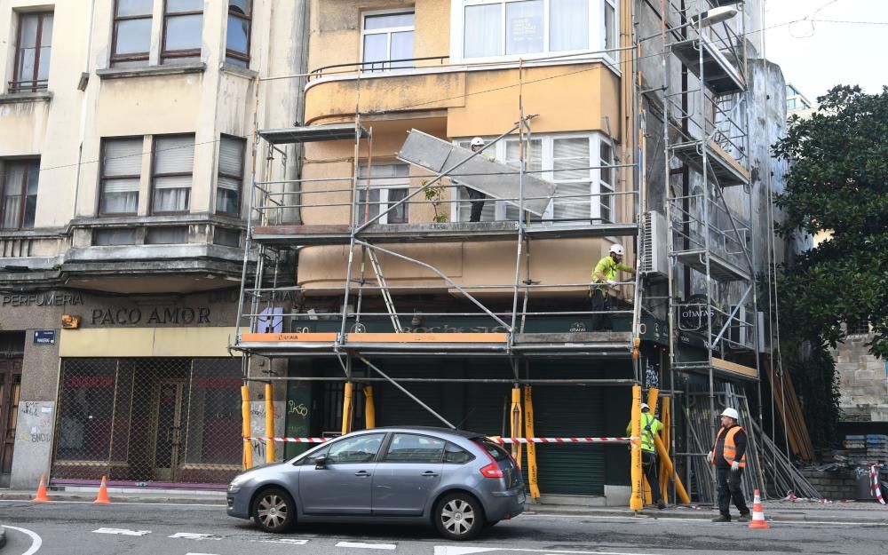 Atascos tras el bloqueo del túnel de María Pita