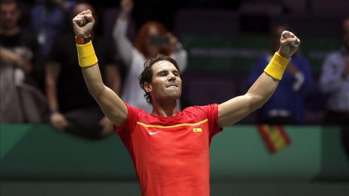 Rafa Nadal fue el protagonista en la victoria de España