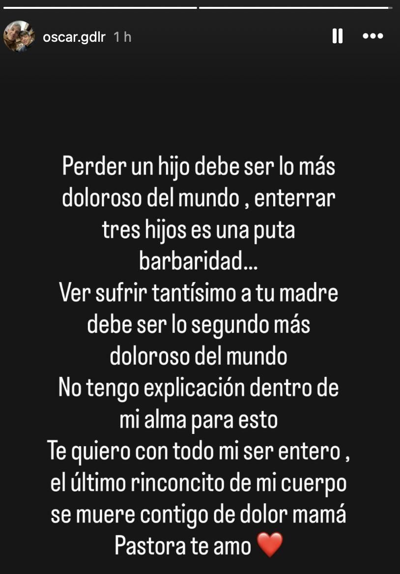 Óscar, hermano de Antonio Canales, se acuerda también de su madre en estos momentos