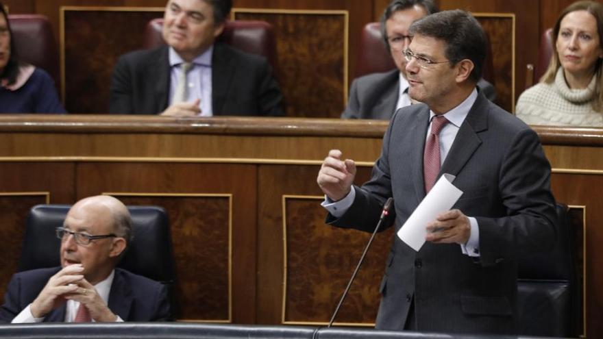 El ministre Rafael Catalá, avui, al Congrés.