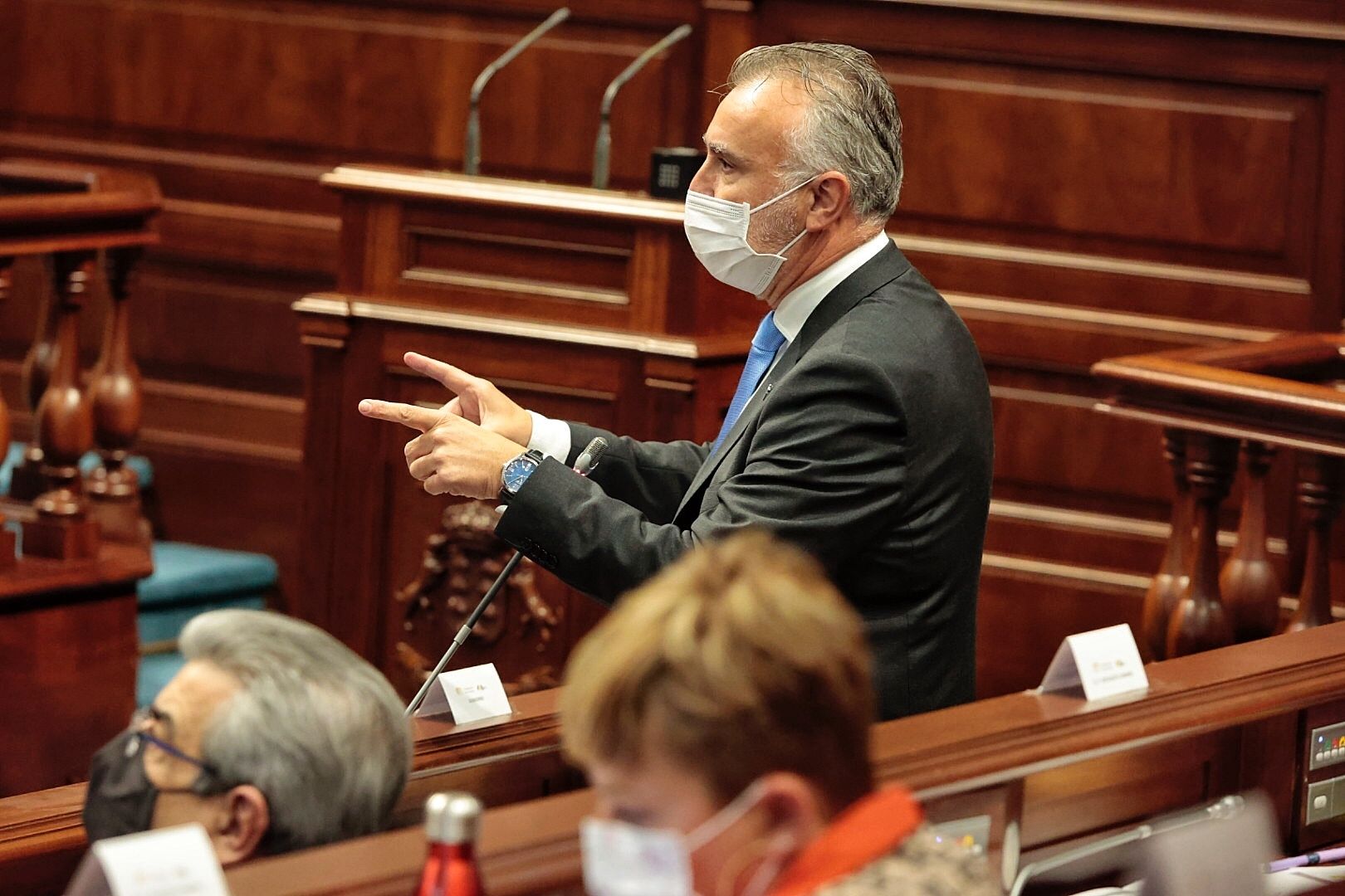 Pleno en el Parlamento de Canarias (23/02/21)