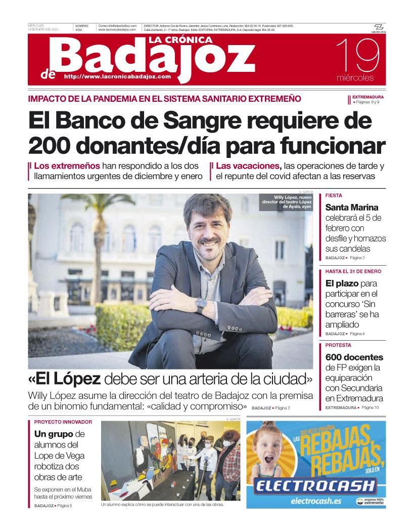 Consulta la portada correspondiente al día 19 de enero del 2022