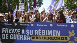 Cientos de personas se manifiestan en Madrid contra el rearme y la militarización
