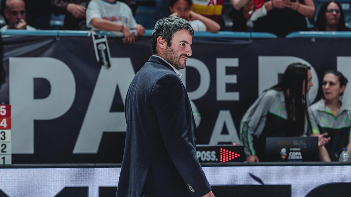 Carlos Cantero esboza una sonrisa en la final de la Copa de la Reina.