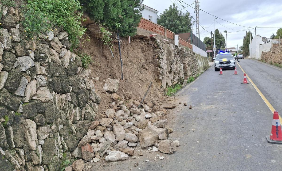 El tramo de muro que se ha venido abajo