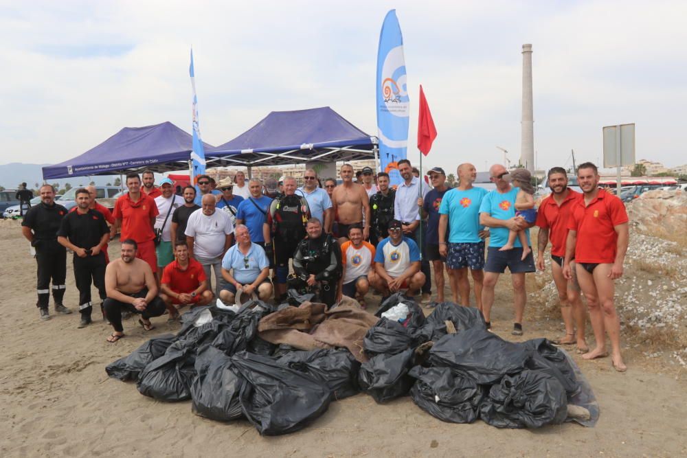 Limpieza del fondo marino en Málaga