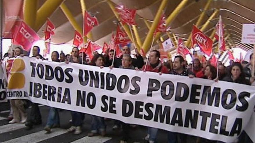 Movilizaciones de los trabajadores de Iberia.