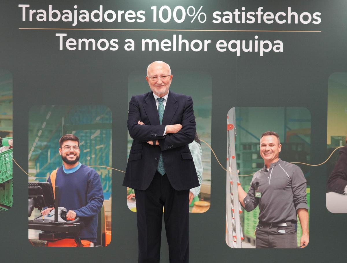 Juan Roig, presidente de Mercadona, tras la celebración de la Rueda de Prensa 2025
