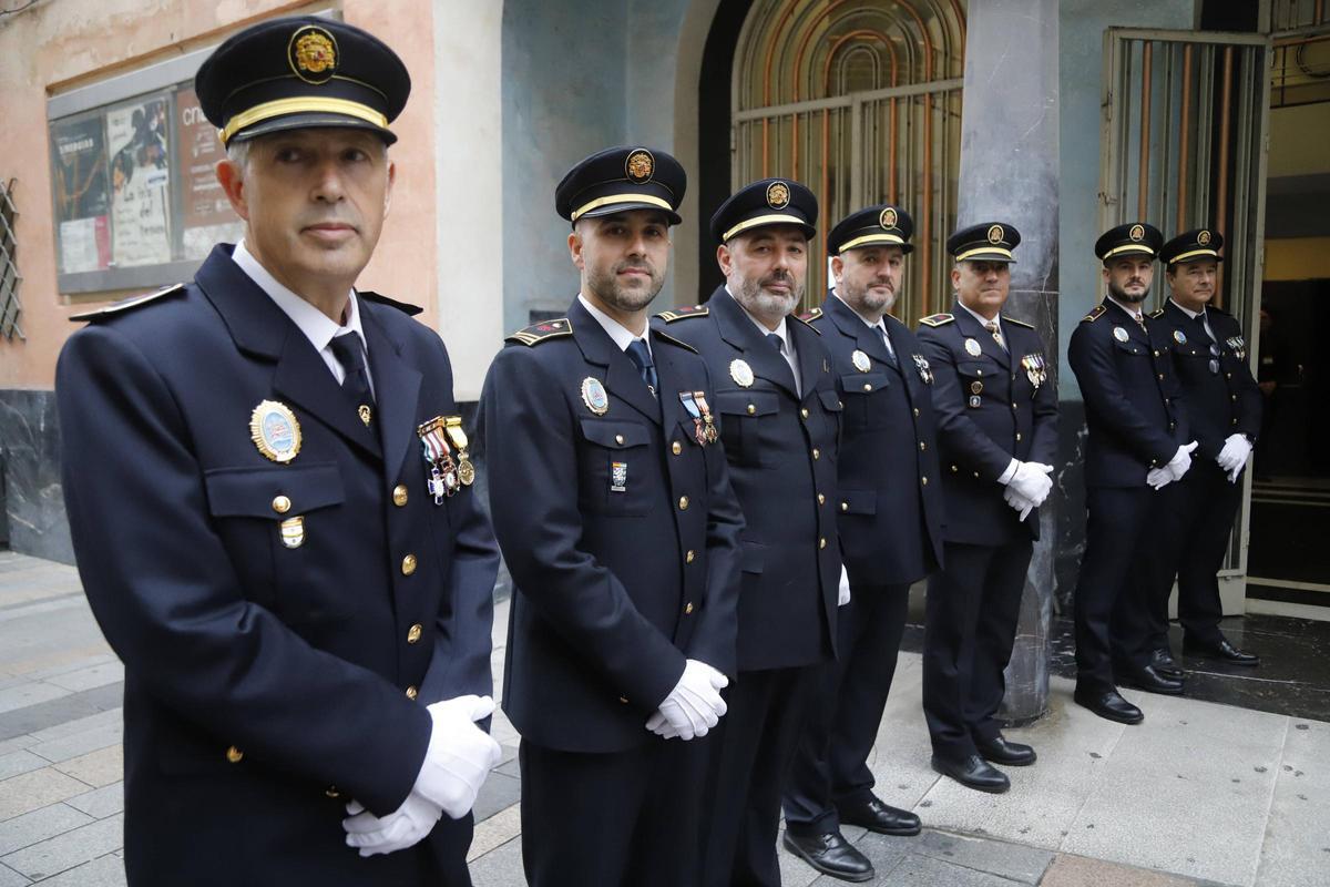 La cúpula de la Policía Local en Córdoba, en el día del patrón, y con Juan Díaz a la cabeza.
