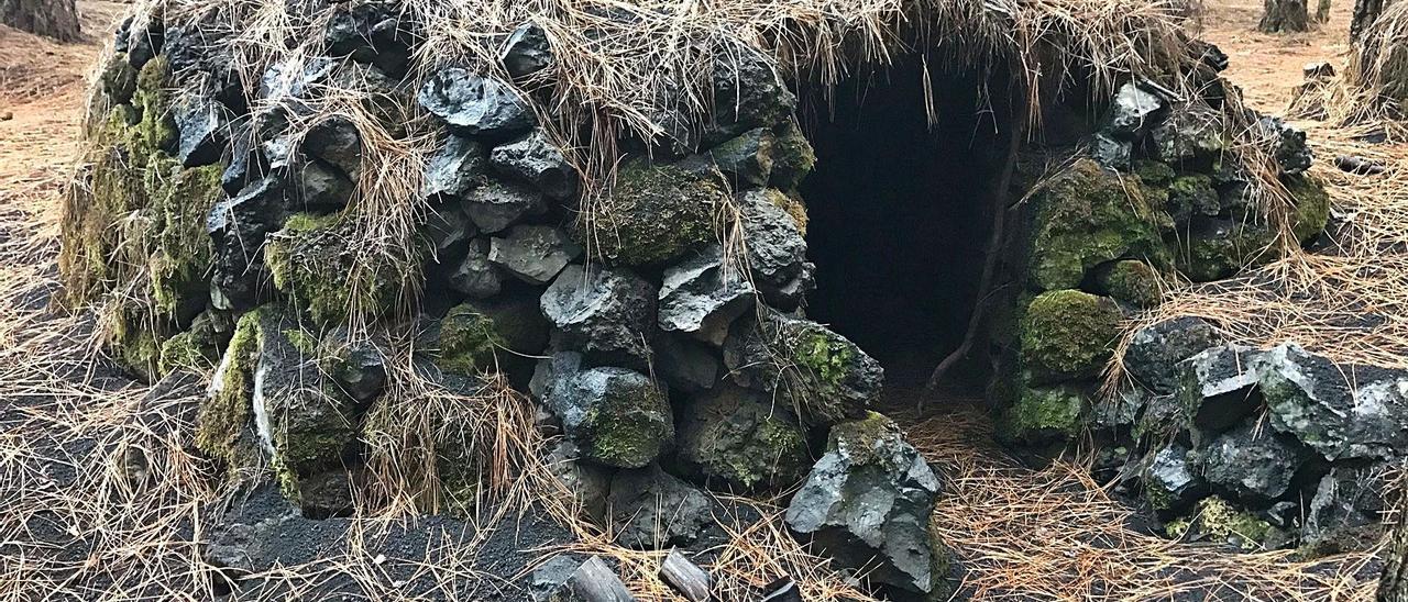 Una de las cabañas que integran el poblado.