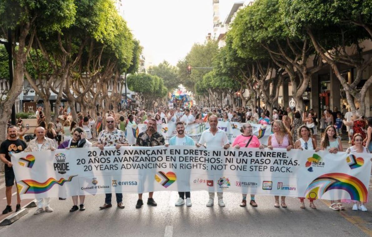 Un momento de la marcha del Orgullo en Ibiza hace unos días