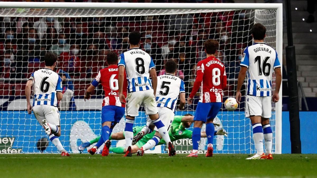 La Real Sociedad empató a dos contra el Atlético de Madrid.