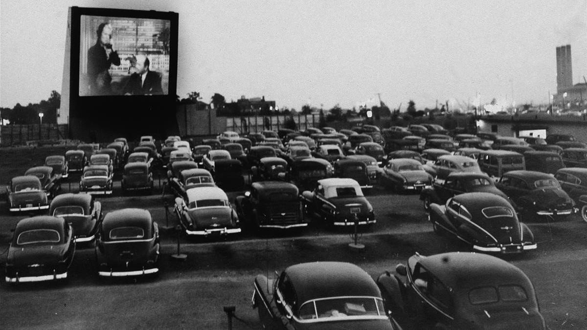 Un autocine en el Bronx, en Nueva York, en 1951