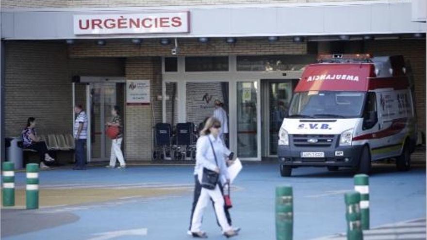 La entrada de urgencias en el Hospital General de Castelló.