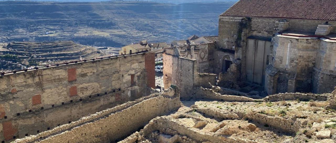 Zona junto a la iglesia de Sant Francesc donde irá el futuro Parador o y se han realizado parte de las catas arqueológicas.