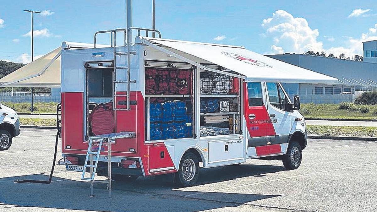 Un dels vehicles d’emergències de la Creu Roja.