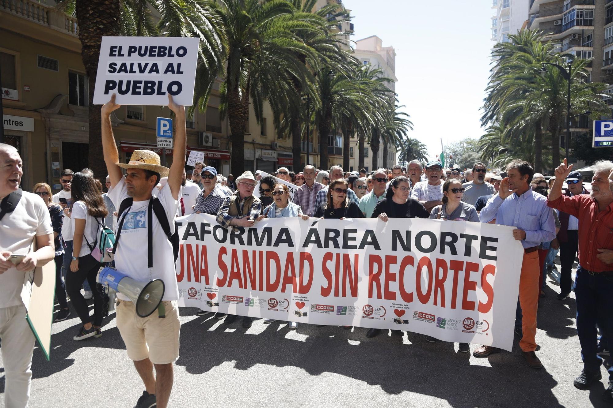 La manifestación en defensa de la Sanidad pública reúne a más de 7.000 personas en Málaga