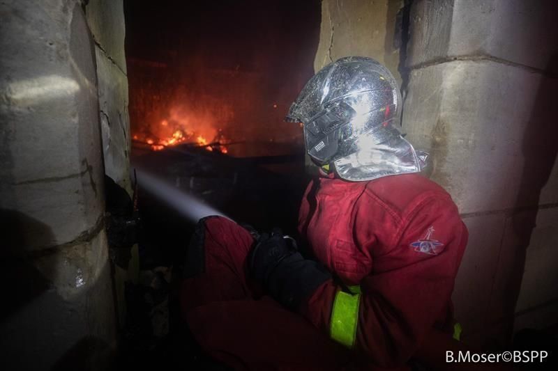 Incendio en la Catedral de Nôtre Dame