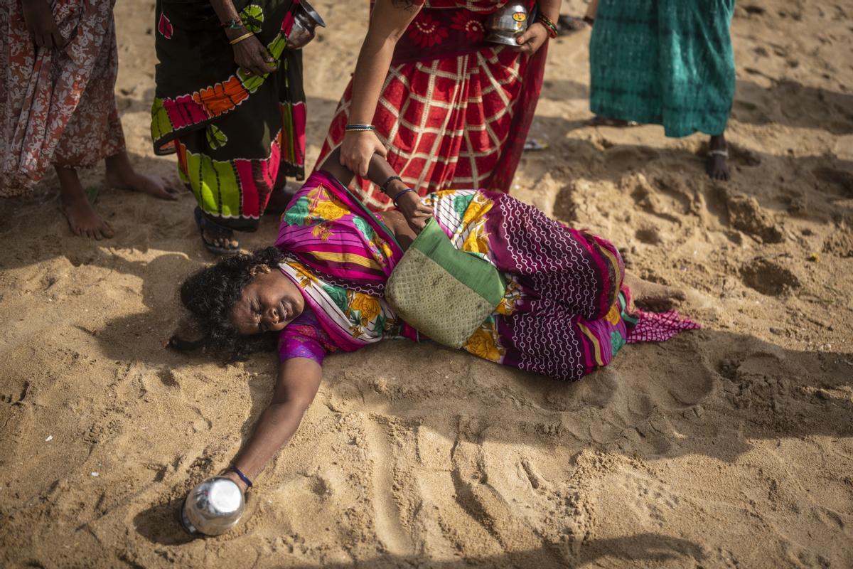 Plegarias en Chennai (Índia) en homenaje a las víctimas del tsunami del 2004 en el Índico