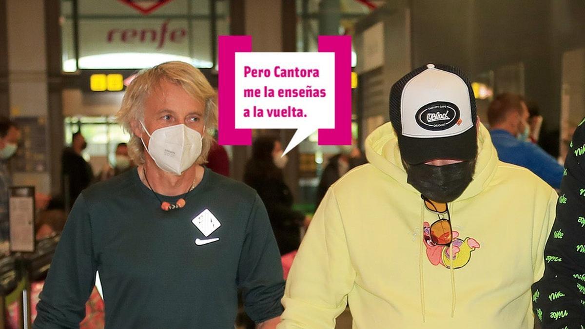 Jesus Calleja con Kiko Rivera en el aeropuerto