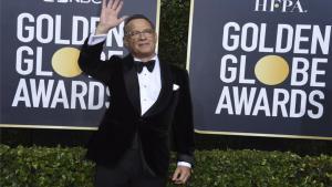 Tom Hanks en los premios Globos de Oro.