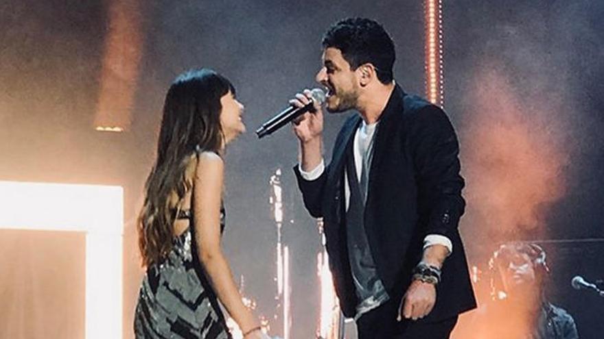 Aitana y Cepeda, en un concierto.