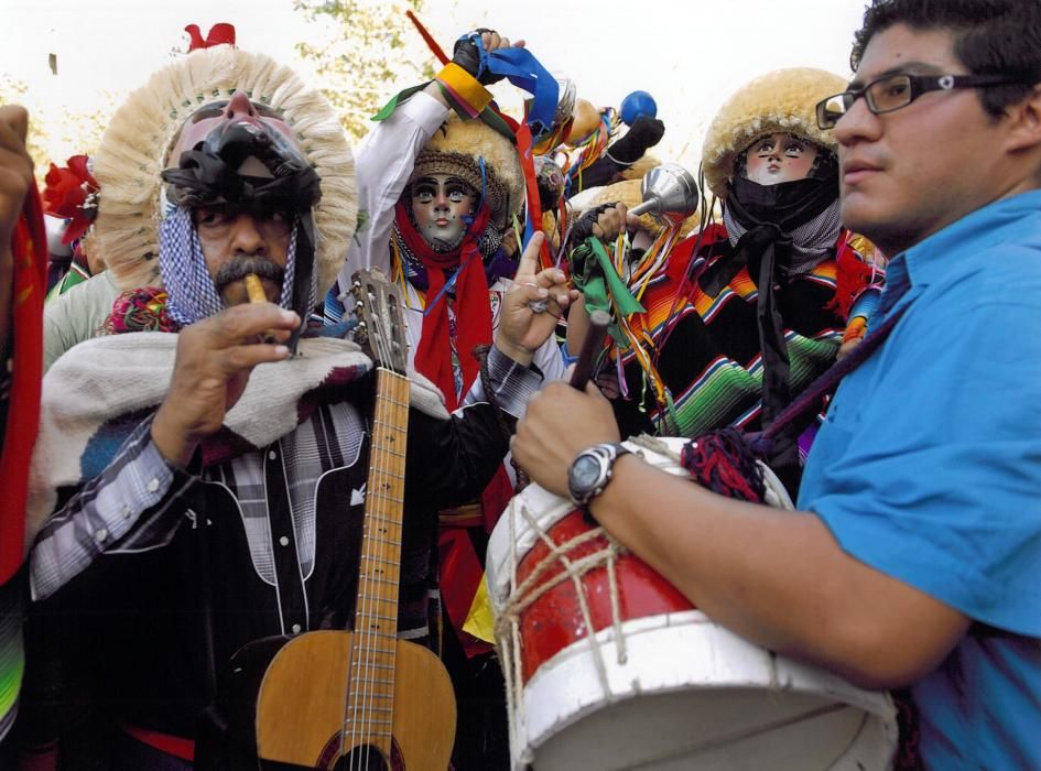 México - Los parachicos en la fiesta tradicional de enero de Chiapa de Corzo.