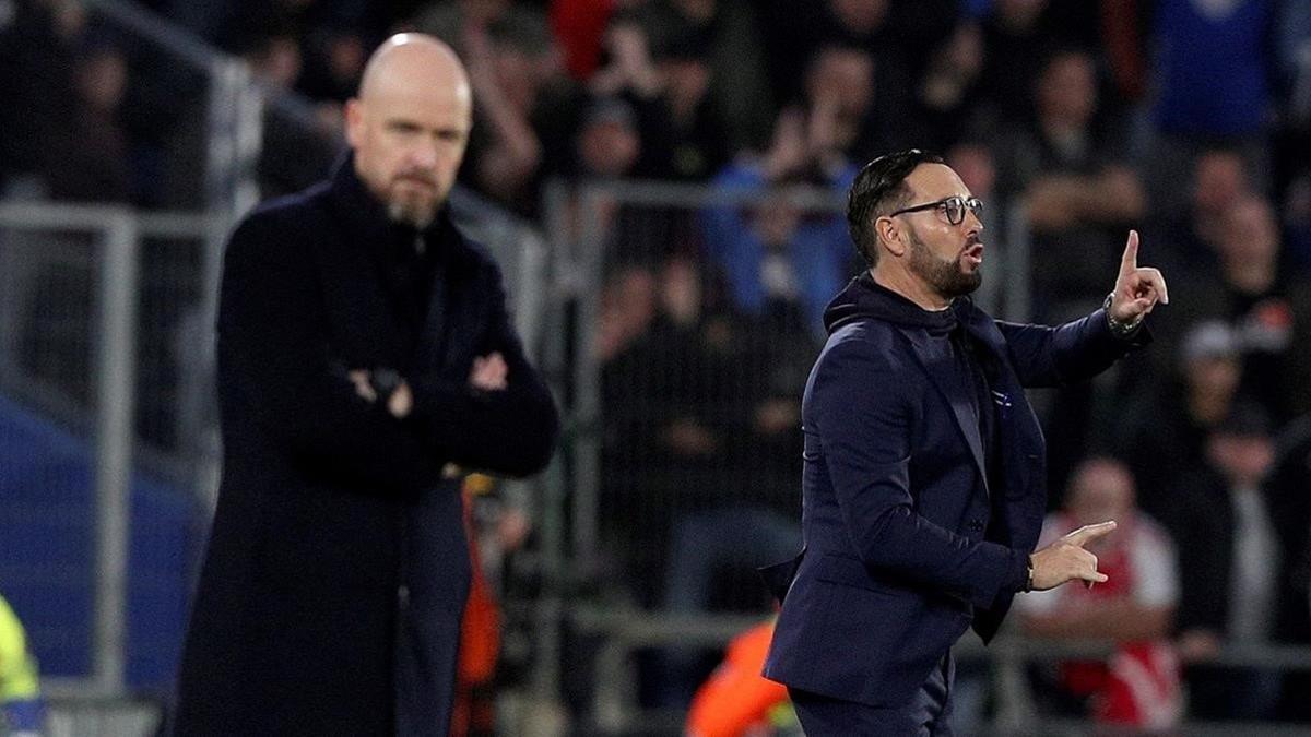 Jose Bordalás, técnico del Getafe, en el partido ante el Ajax.